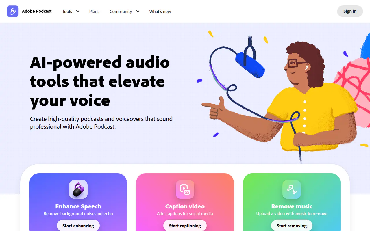 Adobe Podcast Enhance