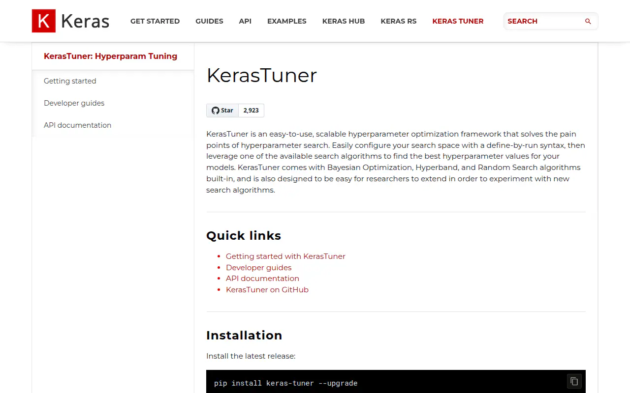 Keras Tuner